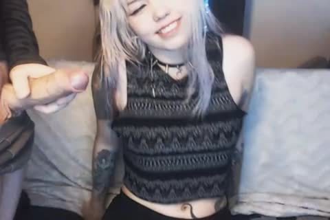 bewitching blond chick Slurps ladyboy 10-Pounder