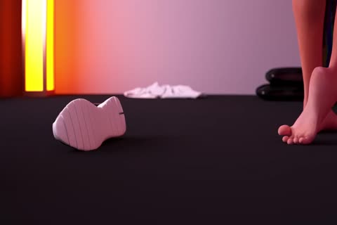Futanari 3D Animation - large 10-Pounder Masturbation.