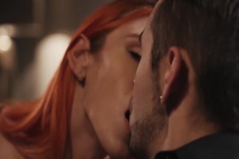 busty Redheaded Caucasian Tbabe Aspen Brooks bangs Her man Dante