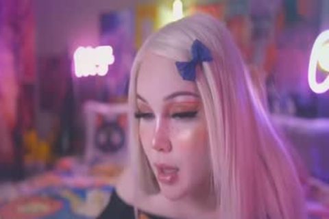 blonde 18YO TS butt dildo plowing