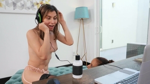 TransAngels - POV sucking dick accompanied by Kylie Le Beau