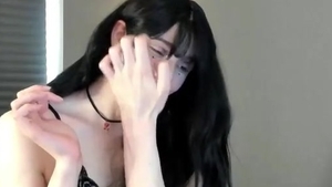 Skinny And Tall Transgirl With giant ramrod Masturbates On webcam