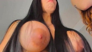 Trans beauty couple Touch Each Other