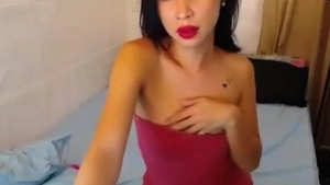 petite knob Filipina Trans Beauty With Tattoos Teases On webcam