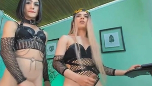 lady-twink And Her ally Seducing cam Show