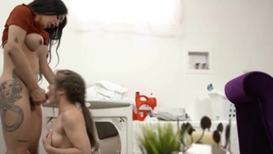 TS Eva Maxim Licks And nails Spencer Bradleys hirsute pussy