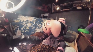 butthole cutie Does It again banging Sissy wazoo On biggest dildos Pt 1