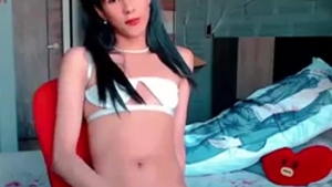 Skinny legal age teenager latin chick Trans girl With White Fishnet nylons Jerks Off Her 10-Pounder On cam