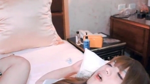 asian Trans angel couple bang And goo flow Each Other